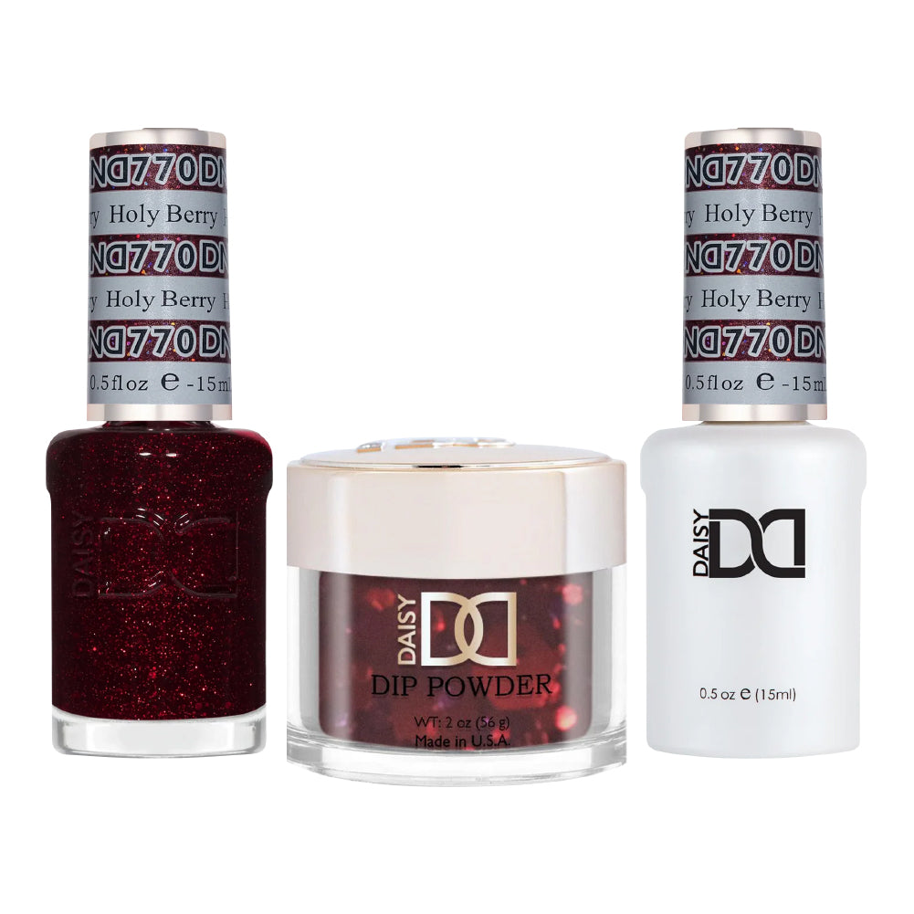 DND 3 in 1 - Dip, Gel & Lacquer Matching - 770 Holy Berry