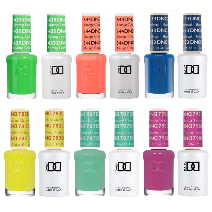 DTK Nail Supply - Authentic DND - Daisy Nail Designs DND Summer Gel & Polish 6pc Bundle - Color Me Summer for wholesale salon use