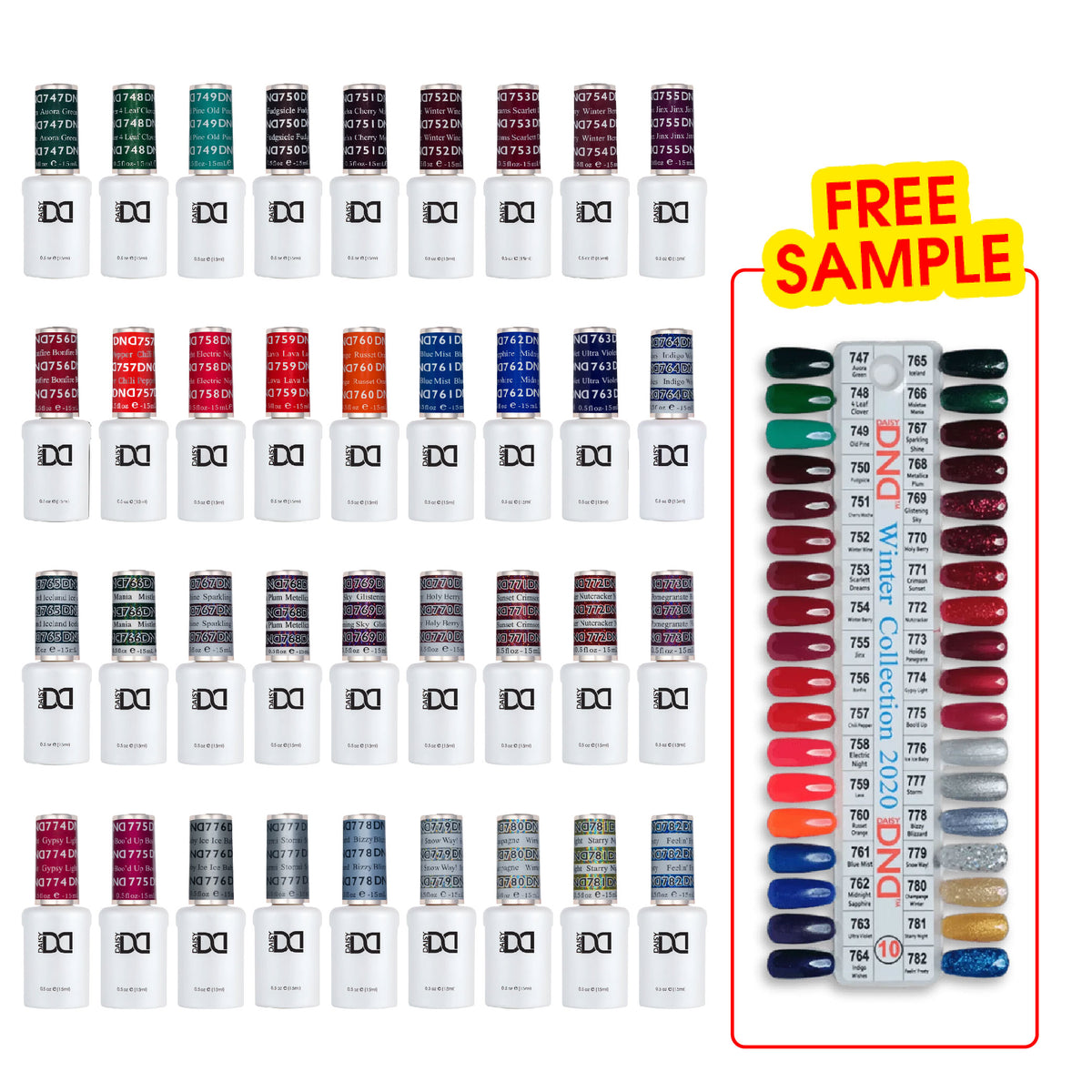 DND Gel Polish - Set of 26 Colors - Winter Collection - DTK Nail Supply