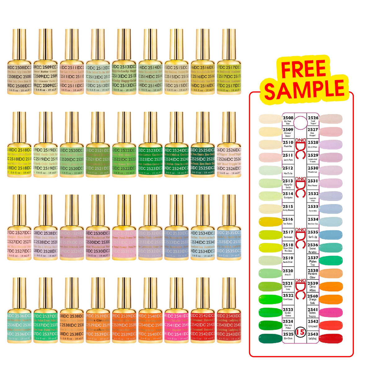 DC Part 15 - Set of 36 Gel & Lacquer Combos - Set 32 Gel Polish - DTK Nail Supply
