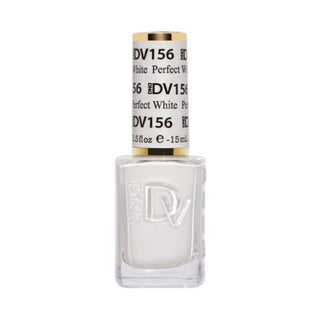 DND DV 156 Perfect White - DND Diva Gel Polish & Matching Nail Lacquer Duo Set