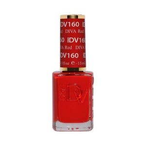 DND DV 160 Red - DND Diva Gel Polish & Matching Nail Lacquer Duo Set