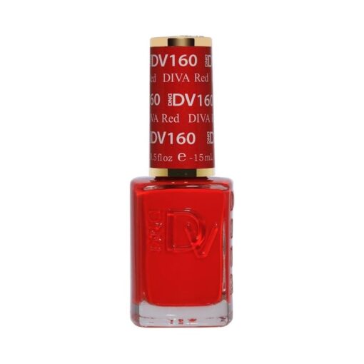 DND DV 160 Red - DND Diva Gel Polish & Matching Nail Lacquer Duo Set