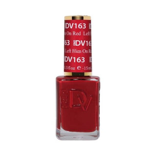 DND DV 163 Left Him On Red - DND Diva Gel Polish & Matching Nail Lacquer Duo Set