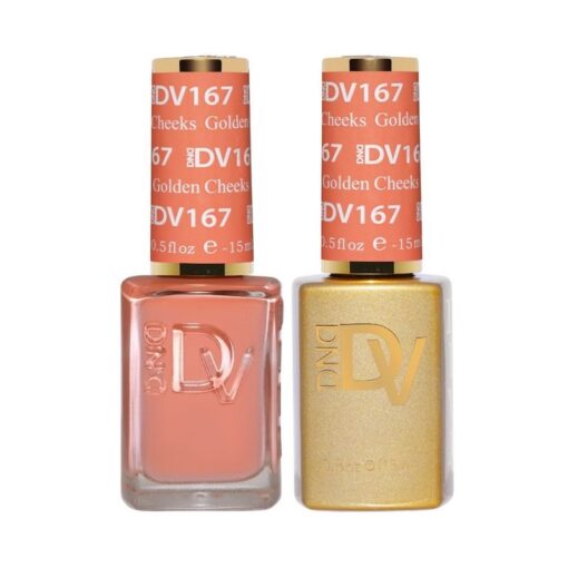DND DV 167 Golden Cheeks - DND Diva Gel Polish & Matching Nail Lacquer Duo Set