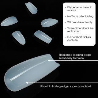 LAVIS - Soft Gel Tips - 4 Shapes Clear