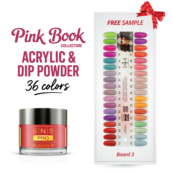 SNS Pro Dipping & Acrylic Powder - Set 36 Colors - Board 03 Pink Collection (073 - 108)