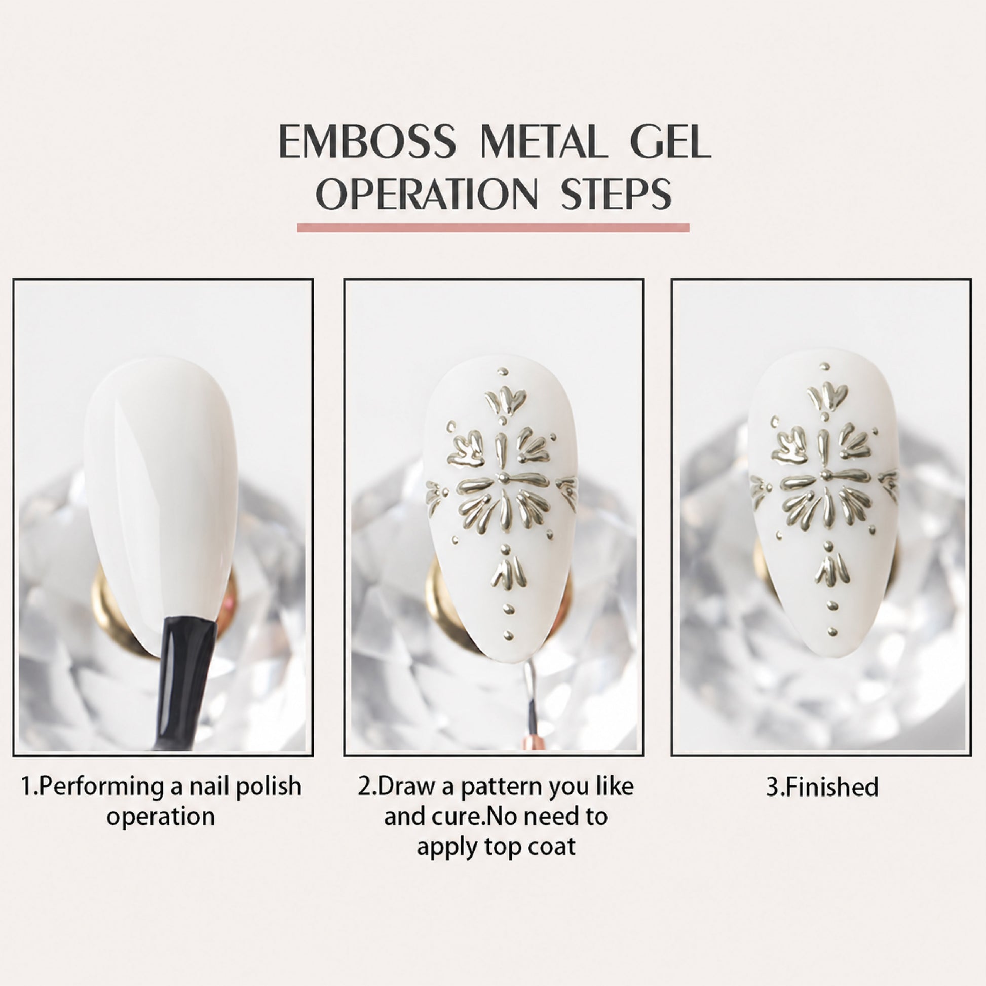 Emboss Gel Polish Nail Art - Gold - 15g