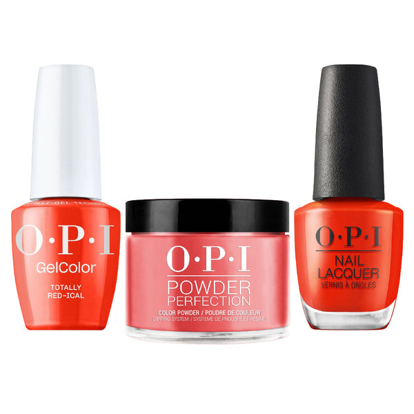 OPI 3 in 1 - F034 Totally Red-ical - Dip, Gel & Lacquer Matching