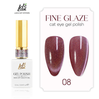  LDS Set 12 Color - Fine Glaze Cat Eye Gel Collection by LDS sold by DTK Nail Supply