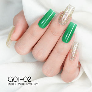 LAVIS Glitter G01 - 02 - Gel Polish 0.5 oz - Galaxy Collection by LAVIS NAILS sold by DTK Nail Supply