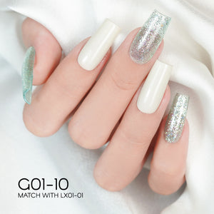 LAVIS Glitter G01 - 10 - Gel Polish 0.5 oz - Galaxy Collection by LAVIS NAILS sold by DTK Nail Supply