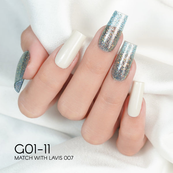 LAVIS Glitter G01 - 11 - Gel Polish 0.5 oz - Galaxy Collection by LAVIS NAILS sold by DTK Nail Supply