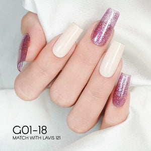 LAVIS Glitter G01 - 18 - Gel Polish 0.5 oz - Galaxy Collection by LAVIS NAILS sold by DTK Nail Supply
