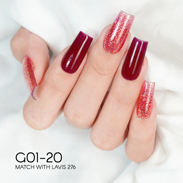 LAVIS Glitter G01 - 20 - Gel Polish 0.5 oz - Galaxy Collection by LAVIS NAILS sold by DTK Nail Supply