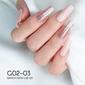 LAVIS Glitter G02 - 03 - Gel Polish 0.5 oz - Pillow Talk Collection by LAVIS NAILS sold by DTK Nail Supply