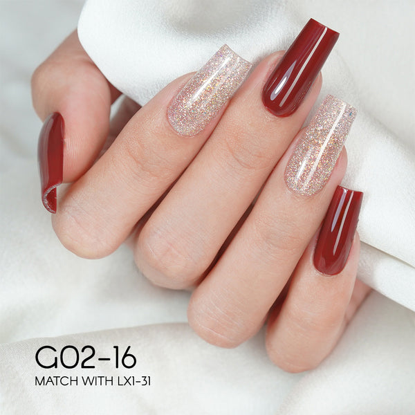 LAVIS Glitter G02 - 16 - Gel Polish 0.5 oz - Pillow Talk Collection by LAVIS NAILS sold by DTK Nail Supply