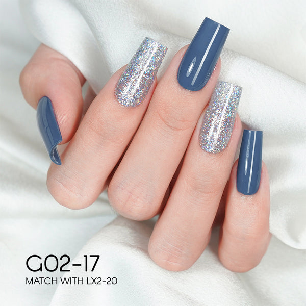 LAVIS Glitter G02 - 17 - Gel Polish 0.5 oz - Pillow Talk Collection by LAVIS NAILS sold by DTK Nail Supply