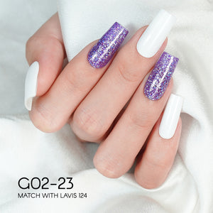LAVIS Glitter G02 - 23 - Gel Polish 0.5 oz - Pillow Talk Collection by LAVIS NAILS sold by DTK Nail Supply