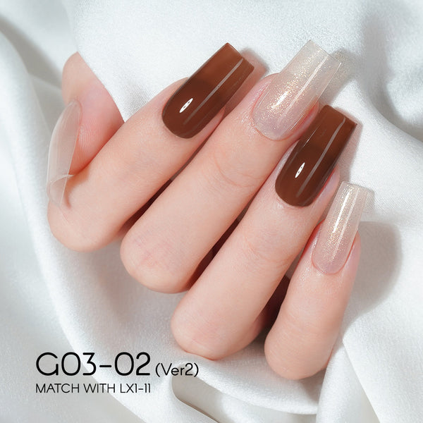 LAVIS 02 (G03-ver2) - Gel Polish 0.5 oz - Bridal Party Glitter Collection by LAVIS NAILS sold by DTK Nail Supply