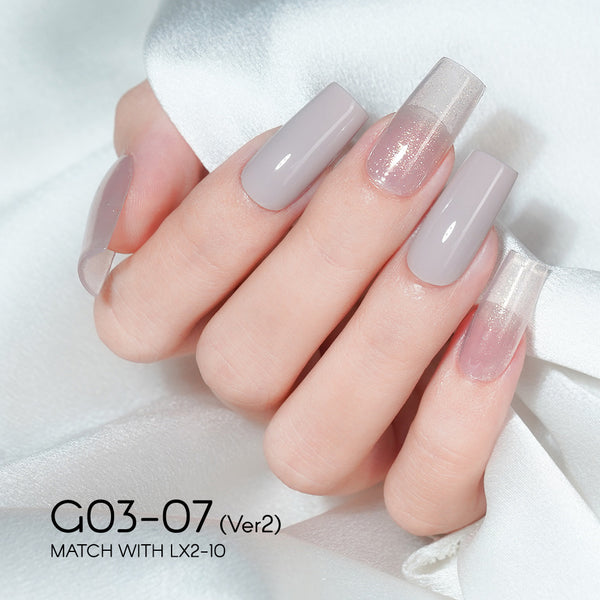LAVIS 07 (G03-ver2) - Gel Polish 0.5 oz - Bridal Party Glitter Collection by LAVIS NAILS sold by DTK Nail Supply
