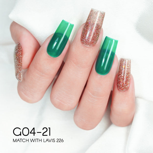 LAVIS Glitter G04 - 21 - Gel Polish 0.5 oz - Couture Collection by LAVIS NAILS sold by DTK Nail Supply