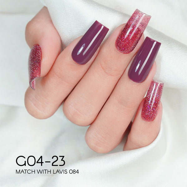 LAVIS Glitter G04 - 23 - Gel Polish 0.5 oz - Couture Collection by LAVIS NAILS sold by DTK Nail Supply