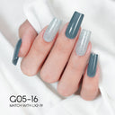 LAVIS Glitter G05 - Set 24 - Gel Polish 0.5oz - Champagne Toast Glitter Collection by LAVIS NAILS sold by DTK Nail Supply