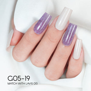 LAVIS Glitter G05 - 19 - Gel Polish 0.5oz - Champagne Toast Glitter Collection by LAVIS NAILS sold by DTK Nail Supply