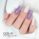LAVIS Glitter G05 - Set 24 - Gel Polish 0.5oz - Champagne Toast Glitter Collection by LAVIS NAILS sold by DTK Nail Supply