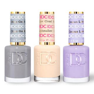  DND DC 3 Nail Lacquer - Set 3 GRAY, NUDE & PURPLE by DND DC sold by DTK Nail Supply