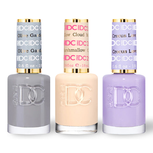  DND DC 3 Nail Lacquer - Set 3 GRAY, NUDE & PURPLE by DND DC sold by DTK Nail Supply