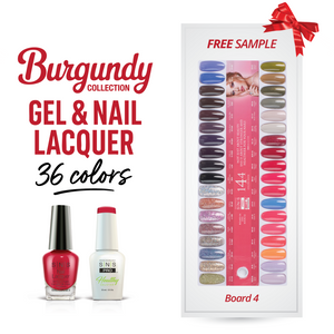 SNS Pro Gel Nail Polish Duo Set 36 Colors - Board 4 Burgundy (109 - 144)