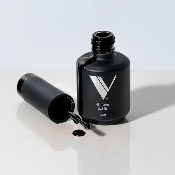  V Beauty Pure Gel Polish - 048 (BLACK) by V Beauty Pure sold by DTK Nail Supply