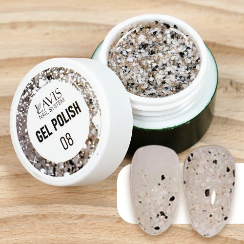 LAVIS Nail Art Glitter - Gel Polish 08
