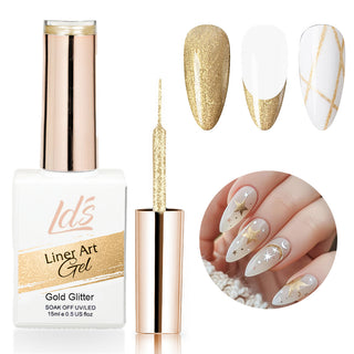 LDS Liner Art - Gold Glitter