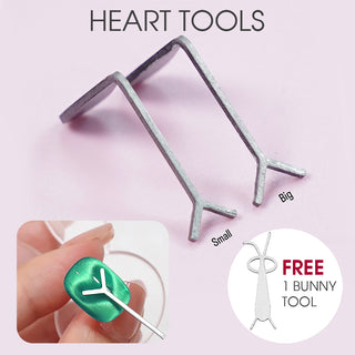Heart Tools - 1 Big Heart + 1 Small Heart + 1 Free Bunny Tool