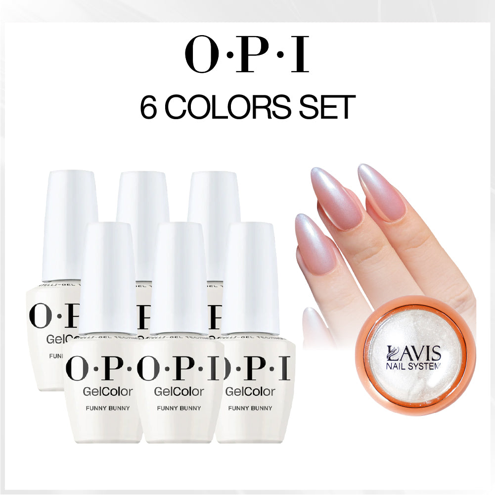 OPI Gel Nail Polish - Set 6 Colors - H22 Funny Bunny