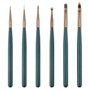  6PCS Green Nail Pen Brush Set by Nail Art Brush sold by DTK Nail Supply
