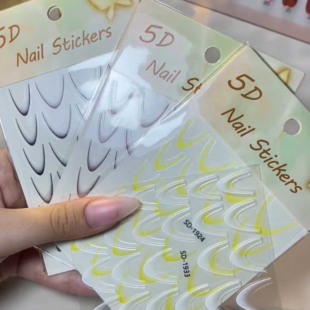 Ombre French Nail Sticker - Neon Sticker - Silver Sticker - Gold Sticker - Bronze Sticker