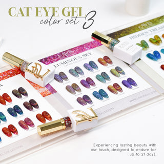  LAVIS Cat Eyes Set 3 - (CE8, CE13, CE14) - Gel Polish 0.5 oz by LAVIS NAILS sold by DTK Nail Supply