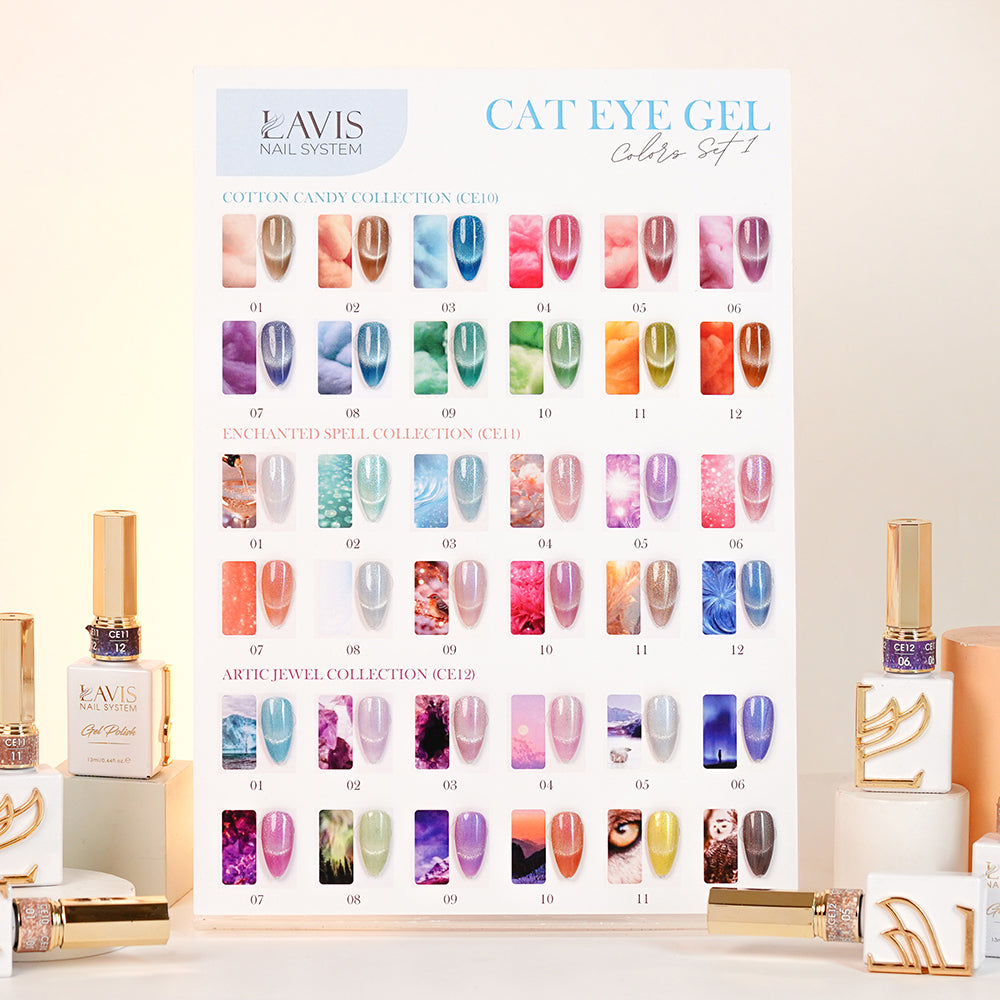 (Sample) LAVIS Cat Eyes Set 1 - (CE10, CE11, CE12) - Gel Polish 0.5 oz