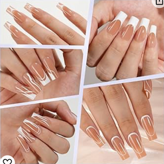 Press On Nails Mix 5 French Style 150pcsbox - S2