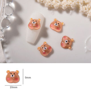  #362-368 2PCS Chubby Cheeks Animal Friends Charm by Nail Charm sold by DTK Nail Supply