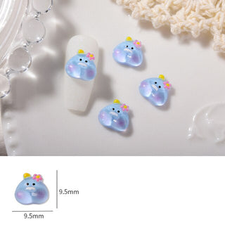  #362-368 2PCS Chubby Cheeks Animal Friends Charm by Nail Charm sold by DTK Nail Supply