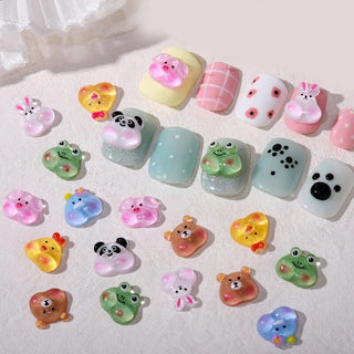  #362-368 2PCS Chubby Cheeks Animal Friends Charm by Nail Charm sold by DTK Nail Supply