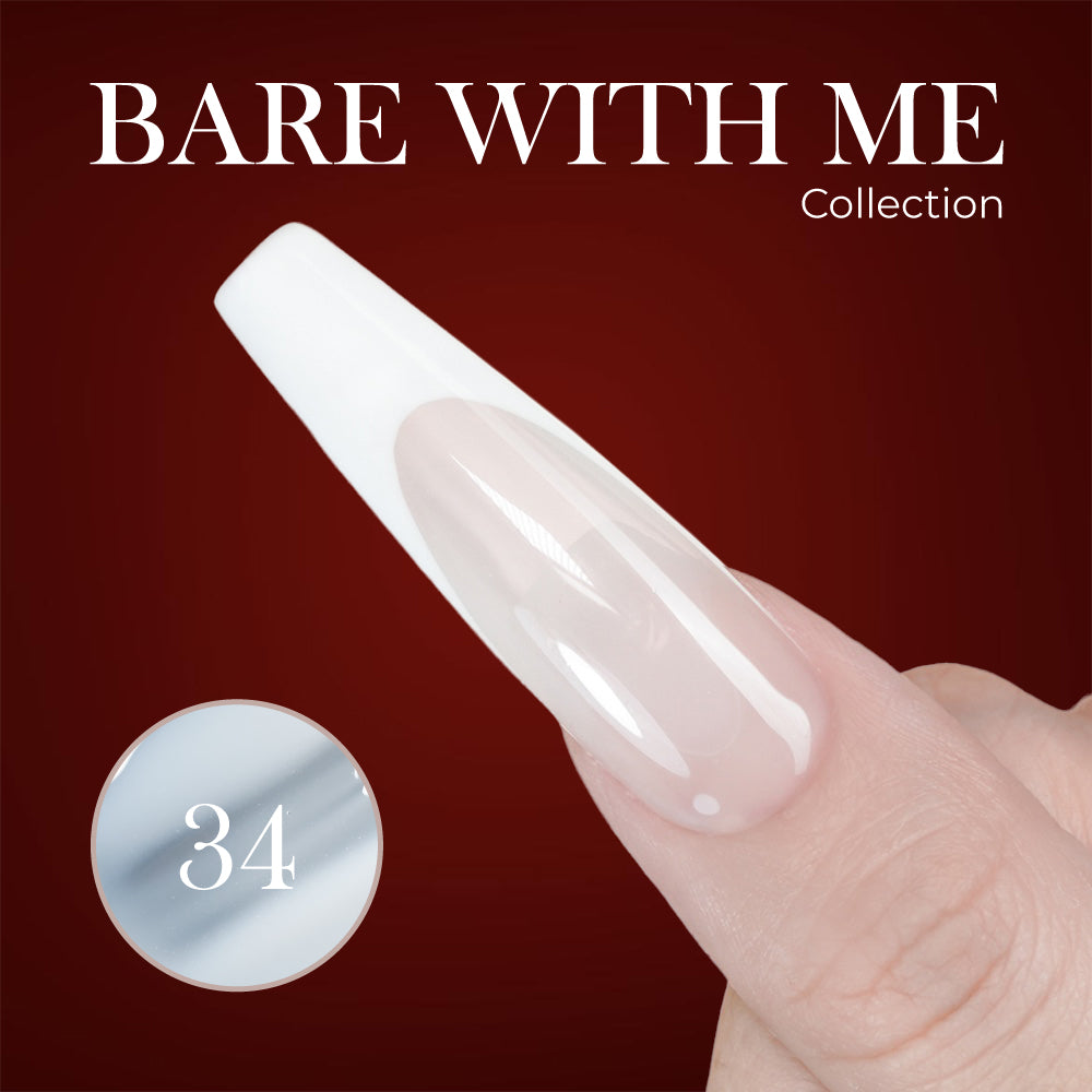Jelly Gel Polish Colors - Lavis J03-34 - Bare With Me Collection by LAVIS NAILS sold by DTK Nail Supply