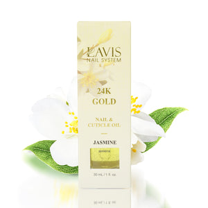  Lavis 24K Gold Nail & Cuticle Oil - Jasmine - 30mL by LAVIS NAILS TOOL sold by DTK Nail Supply