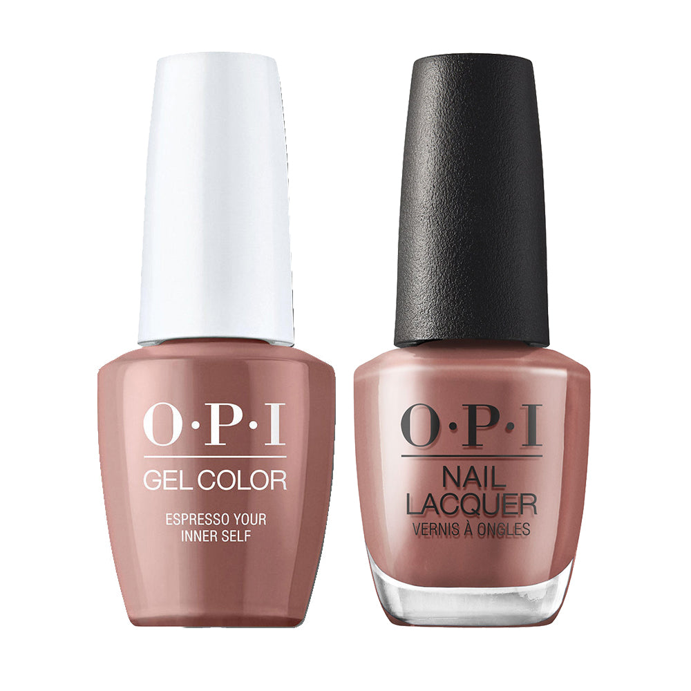 OPI Gel Nail Polish Duo - LA04 Espresso Your Inner Self - Brown Colors by OPI sold by DTK Nail Supply
