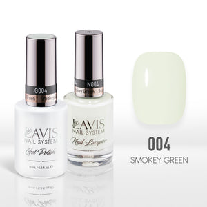  Lavis Gel Nail Polish Duo - 004 Smokey Green by LAVIS NAILS sold by DTK Nail Supply